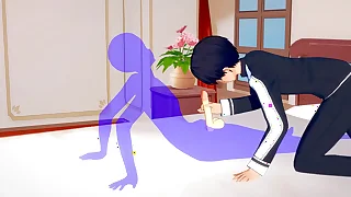 Craftsmanship Online Yaoi - Kirito Handjob with an increment of anal with creampie - Milksop crossdress Japanese Asian Manga Anime Coating Game Porn Gay